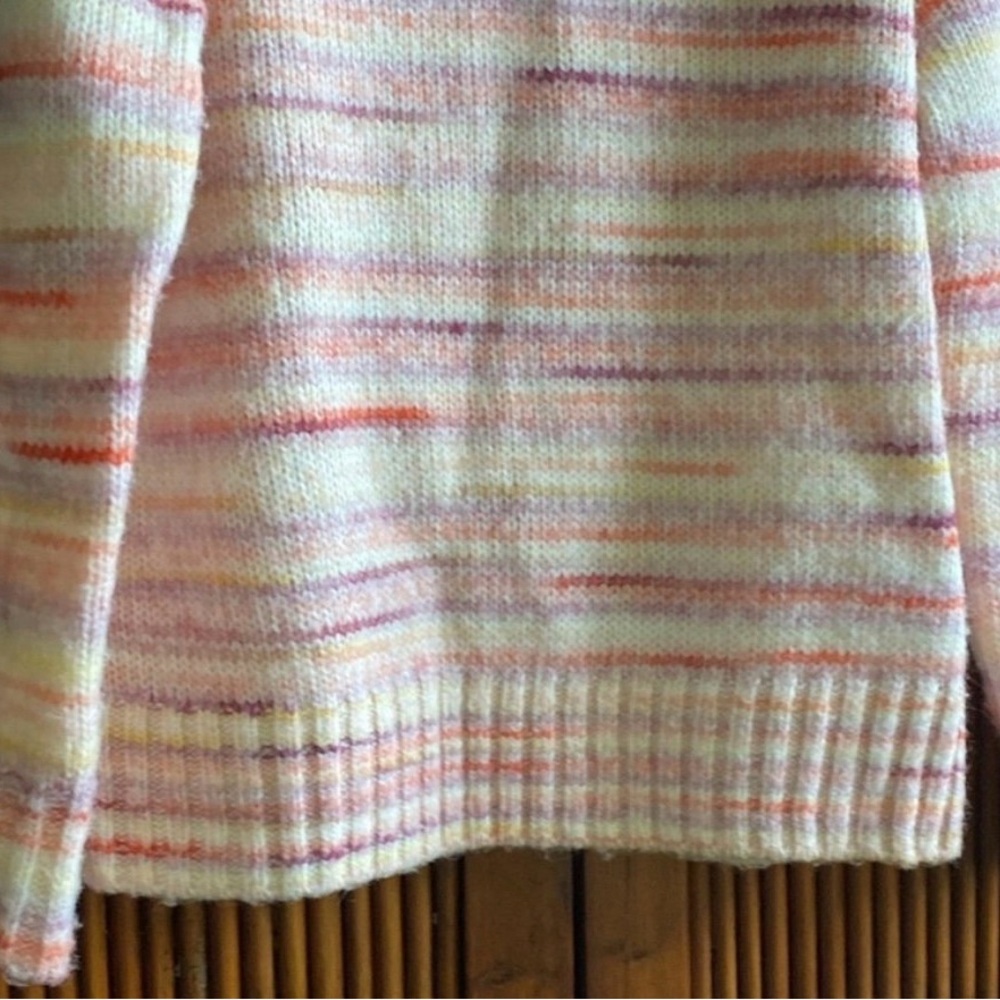 Loft Multi Colored Raglan Sweater - image 3